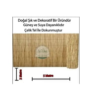 Doğal Kamış Hasır Çit 3 M X 5m Doğal Bahçe Çiti - Gölgelik Hasır