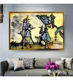 Altın Çerçeveli dekoratif tablo a294 (Gold)