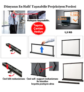 CODEGEN MX-40 81x61 Masaüstü Projeksiyon Perdesi