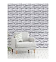 Dreamwall 3 Boyutlu Taş Duvar Desenli Silinebilir Tekstil Duvar Kağıdı (Gri)