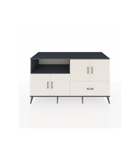 Kronos Konsol 4 Raflı Tek Çekmeceli 4 Kapaklı 176x59x99 Antrasit-Aytaşı