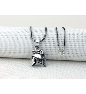 Antik Roma Lejyoner Kaskı 925 Ayar Gümüş Kolye