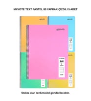 TEXT PASTEL DEFTER A4 80 YAPRAK ÇİZGİLİ 5 ADET