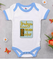 BK Kids Trakya Kızanı Tasarımlı Mavi Bebek Body Zıbın-3