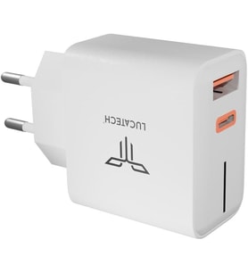 Şarj Adaptörü Çift Şimşek Simgesi PD + USB Tüm Cihazlar İçin Turbo Hızlı Şarj Başlığı