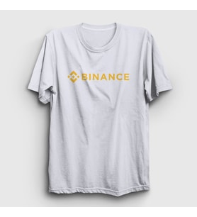 Presmono Unisex Beyaz Logo Binance Bitcoin T-Shirt 322802tt (Beyaz)
