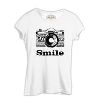 Smile Beyaz Kadın Tshirt