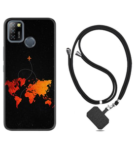 INFINIX Smart 4 5 6 Zero 8 S5 Pro Kılıf Boyun Askılı Silikon İz Bırakan Uçak 1778