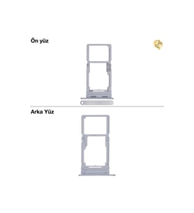 Samsung Galaxy A16 Uyumlu Sim İç Yuvası Çiftli Gri