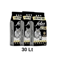 Feles %100 Tozsuz Kil İçerikli ve Karbonlu Kedi Kumu (10 L) X 3 Adet