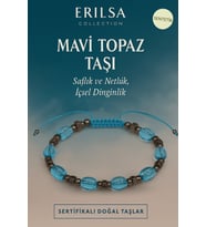 Sertifikalı Sentetik Mavi Topaz Taşı Bileklik - Saflık Netlik ve İçsel Dinginlik (Çok Renkli)