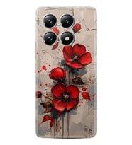 Xiaomi Redmi Note 14 Pro Plus Kılıf Boutique Baskılı Resimli Kırmızı Çiçek Pcode -098