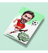 Kişiye Özel Harika Futbolcu Karikatürlü Tebrik Kartı