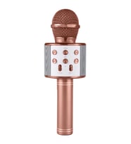 WS-858 Karaoke Mikrofon Bluetooth Hoparlör Rose Gold