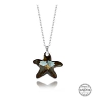 Swarovski Crystal Taşlı Deniz Yıldızı Gümüş Kadın Kolye