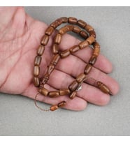 Kuka Gerçek Doğal Lapisdo İmzalı Kapsül Kesim 7x11.5mm Tesbih