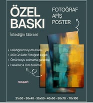 Kişiye Özel Poster  Çerçevesiz Poster Dijital Baskı  Kendin Tasarla Özel Baskı Hediye (Çok Renkli)