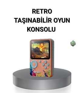 Retro Taşınabilir Oyun Konsolu 500 Klasik Oyunlu, 3.0 İnç Renkli Ekran