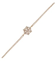 Taşlı Kar Tanesi Bileklik (Rose - Gold)