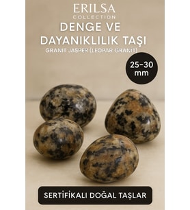 Sertifikalı Doğal Granit Jasper (Leopar) Taşı Kütle 25-30 mm – Denge ve Dayanıklılık Taşı (Çok Renkli)