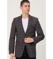 C9058 DEWBERRY ERKEK CEKET-SİYAH-BORDO