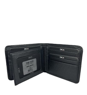 Diga 880 Hakiki Deri Kartlık Cüzdan Siyah (DENIM)