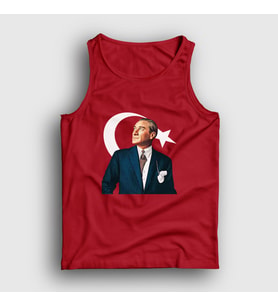 Presmono Unisex Kırmızı 19 Mayıs 29 Ekim 23 Nisan Bayrak Atatürk Atlet 501393tt