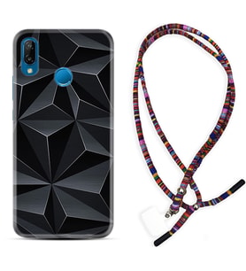 Huawei P20 Lite Mate 10 20 Lite Pro P40 Lite KılıfBoyun Asklı Rasta Silikon Prizmalar 1782