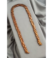 Hematit Doğal Taş Kahverengi Çift Delikli 3x10mm Dizi