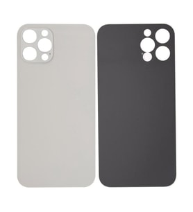 Apple iPhone 12 Pro Uyumlu LOGOLU Arka Pil Batarya Kapağı - LENS HARİÇ (Beyaz)