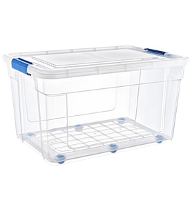 GLASSY TEKERLEKLİ SAKLAMA KABI 90 L -1244-02