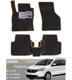 DACİA LODGY 5 KİŞİLİK (2012-2022) Uyumlu EVA Paspas Tam Set–Araca Özel,Su Geçirmez,Kolay Montaj
