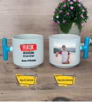  Hukuk Okuduğumu Söylemiş Miydim  Kupa Bardak Fotoğraflı T Mavi Kulplu Hukuk Öğrencisine Hediye