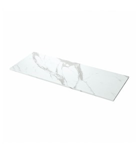 Tezgah, beyaz mermer görünüm-laminat, 246x63,5x2,8 cm