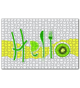 Cakapuzzle  Hello Foods  Puzzle Yapboz MDF (Ahşap) (120 Parça)