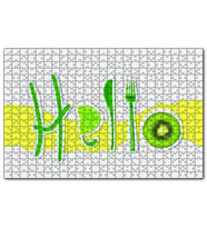Cakapuzzle  Hello Foods  Puzzle Yapboz MDF (Ahşap) (120 Parça)