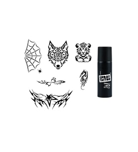 Vahsi Kanat  Spray Tattoo İle Geçici Dövme Yapma Seti