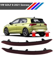 VW Golf 8 Arka Tampon Reflektörü Sol ve Sağ Takım 2021 Sonrası