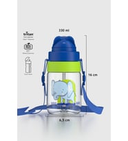 Renga Taffy Desenli 330 ml Askılı Pipetli Tritan Bebek Suluk 222056 Mor (Mavi)