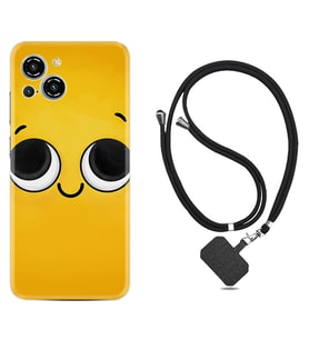 Reeder S23 Max Pro Kılıf Resimli Boyun Askılı İpli Desenli Silikon Series Yellow 1831