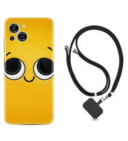 Reeder S23 Max Pro Kılıf Resimli Boyun Askılı İpli Desenli Silikon Series Yellow 1831