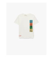 Koton Marvel Baskılı Lisanslı Ekru Erkek Çocuk T-Shirt 6SKB10247TK