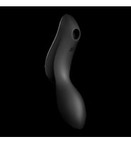 Curvy Trinity 2 Black Esnek Pürüzsüz Dokuya Sahip Emiş Yapabilen Titreşimli Vibratör+Jel