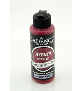 Cadence Hybrid Multisurface Akrilik Boya 120 ml. H-054 KAN KIRMIZI 