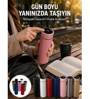 Led Sıcaklık Ölçerli 250 Ml Yalıtımlı Termos Şişe Yeni Nesil