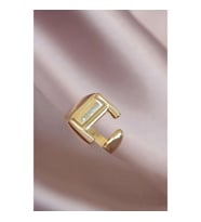 Mey İthalat® I Harfli Gold Renk Ayarlamalı Metal Kadın Yüzük