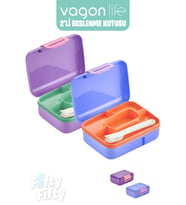 Vagonlife 2’li Beslenme Kutusu  ( Seçtiğiniz Renkte 2 Adet Gönderilir ) (Mor-Lıla)