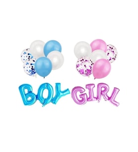 Cinsiyet Partisi Girl Boy Mavi Pembe Konfetili Balon Demeti M701