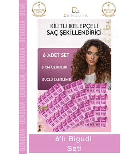 #BigudiSeti Isısız Saç Şekillendirici Hacim Veren Dalgalı Doğal Bukle Yapıcı Plastik 6'lı Bigudi Set