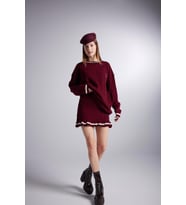 Markano Harold Triko Etek Bordo